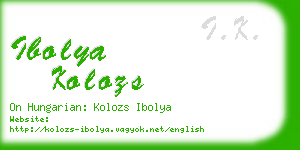 ibolya kolozs business card